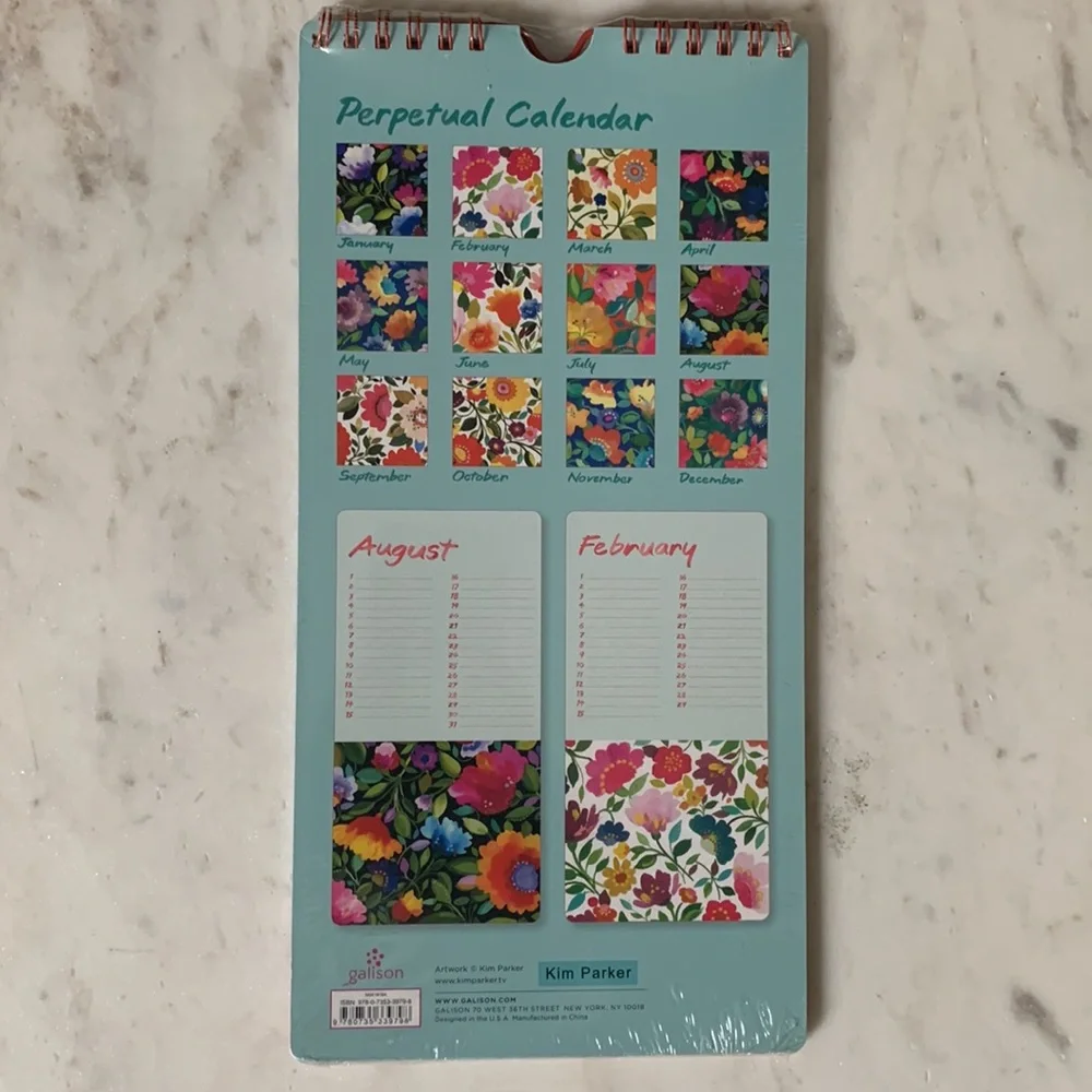 Galison Kim Parker Floral Perpetual Calendar